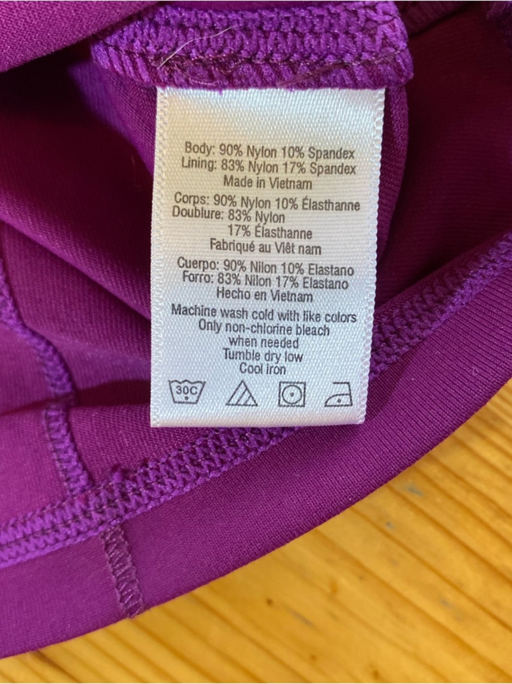 ALO Yoga Racerback Cut Out Tank in Plum Purple and Grey Size Small - Picture 5 of 8